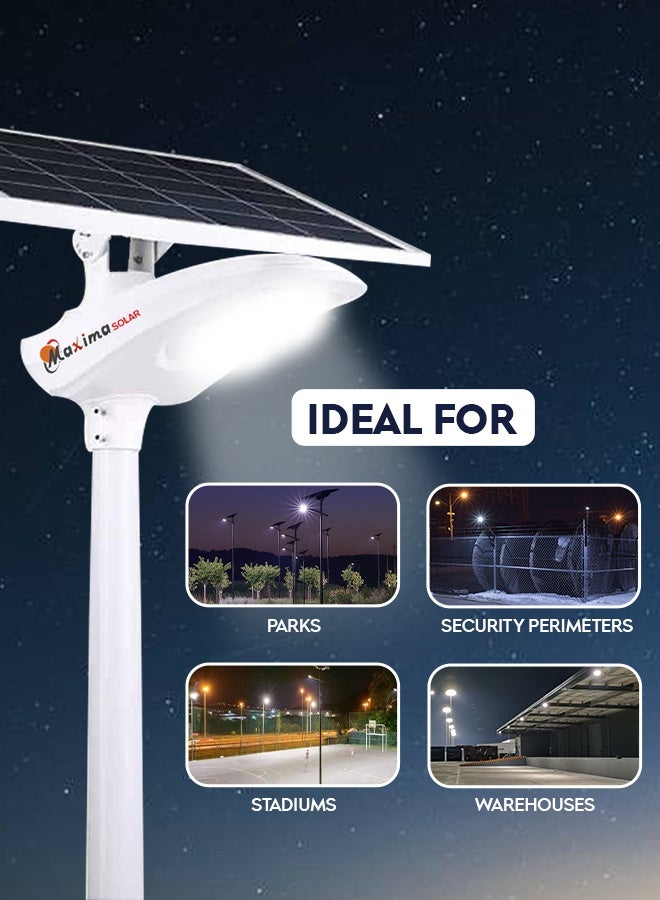 Maxima Solar Integrated Street Light 36W – Wave | All-in-One Solar LED Outdoor Street Light with Panel, Battery & Bright Illumination - Image 2